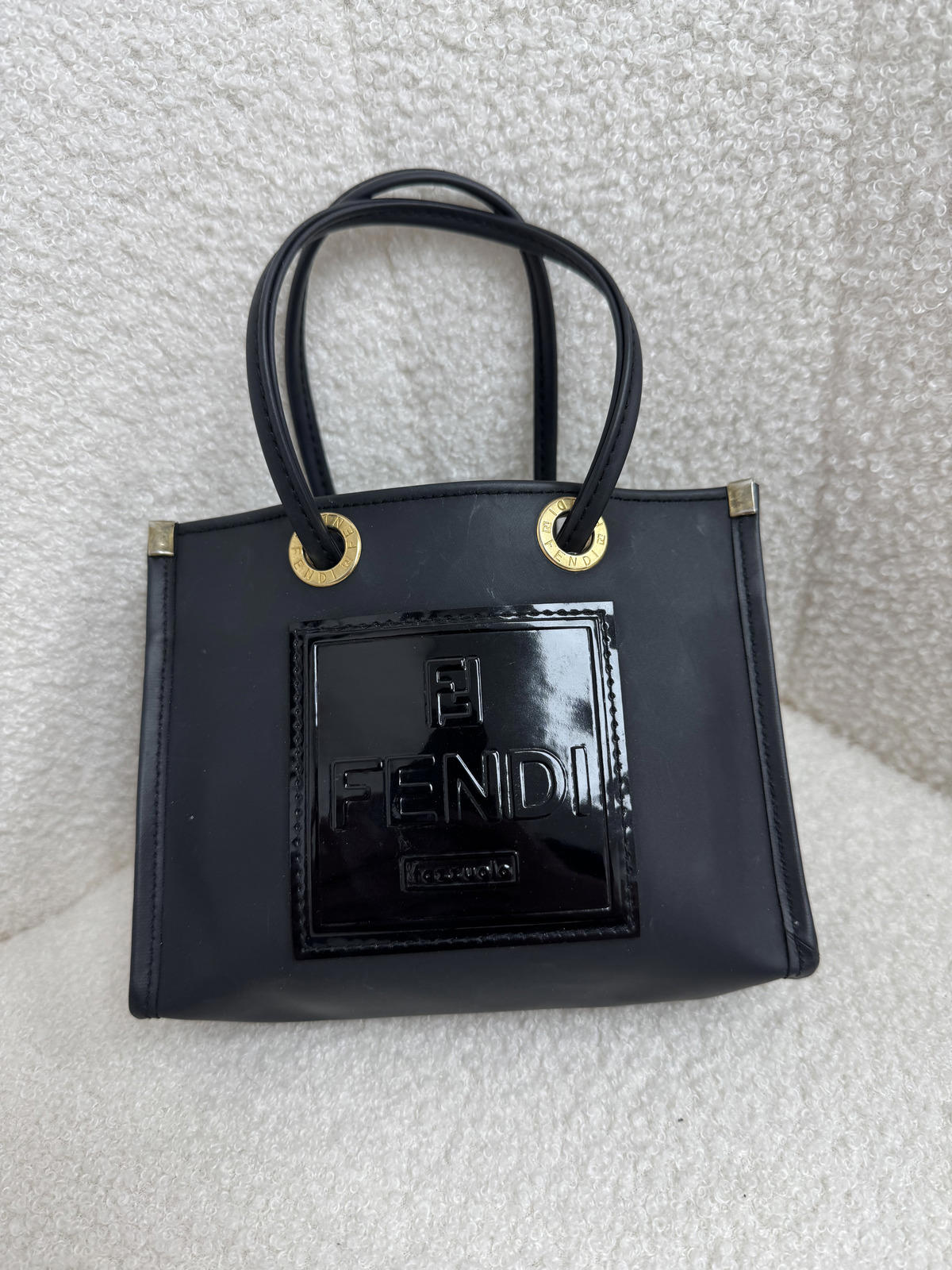Fendi Mini Rubber Tote Bag