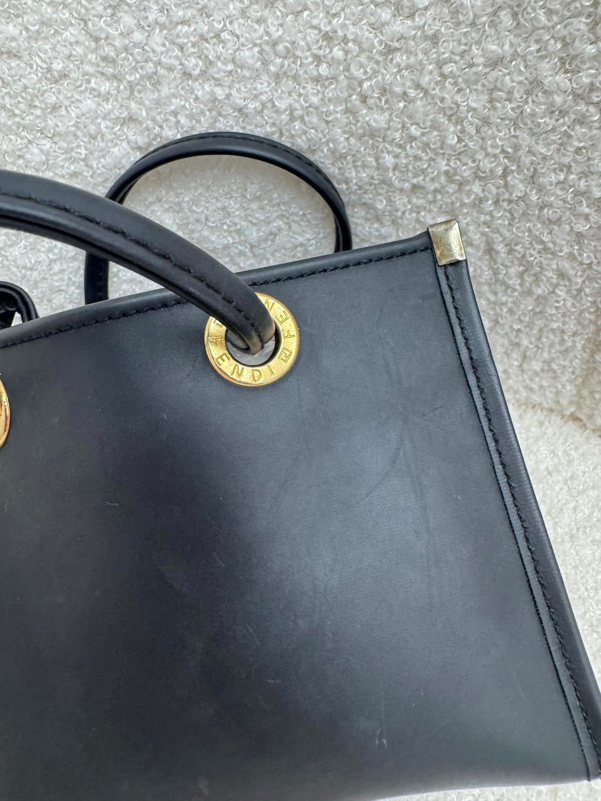 Fendi Mini Rubber Tote Bag