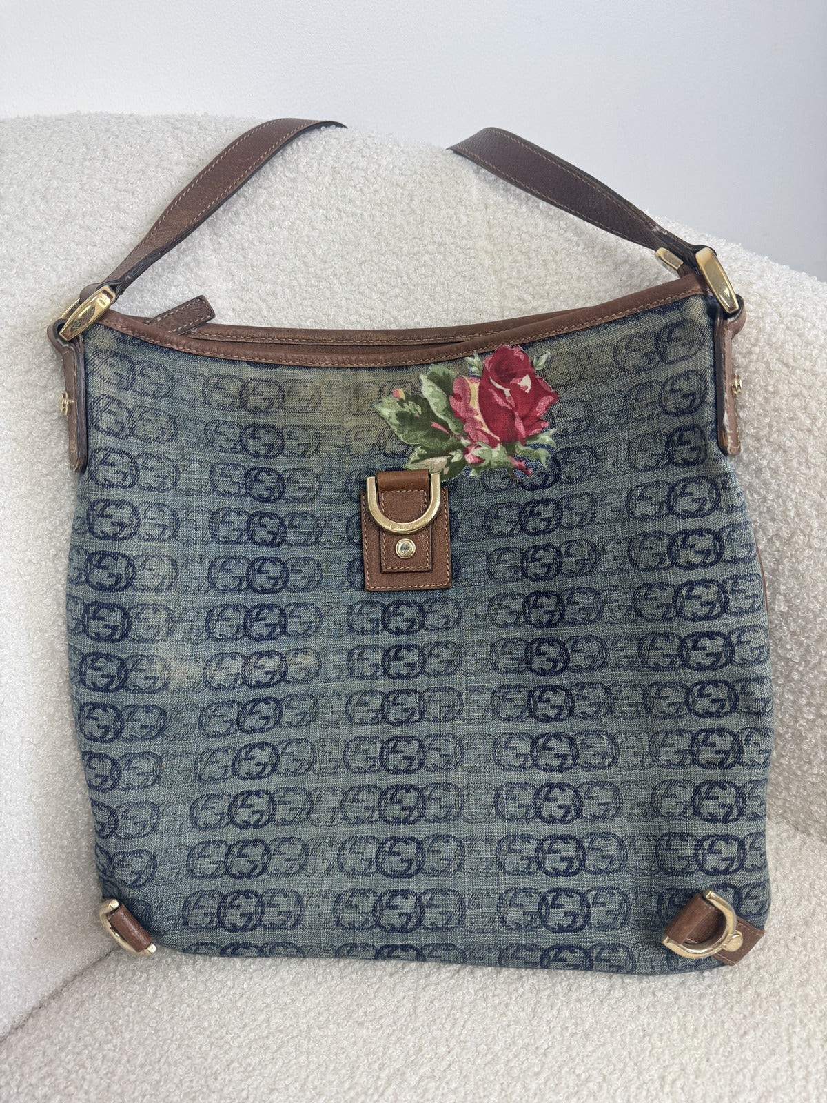 Gucci Denim Abbey Body Bag