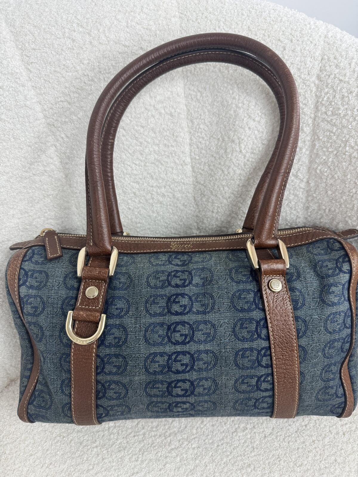 Gucci Denim Boston Bag