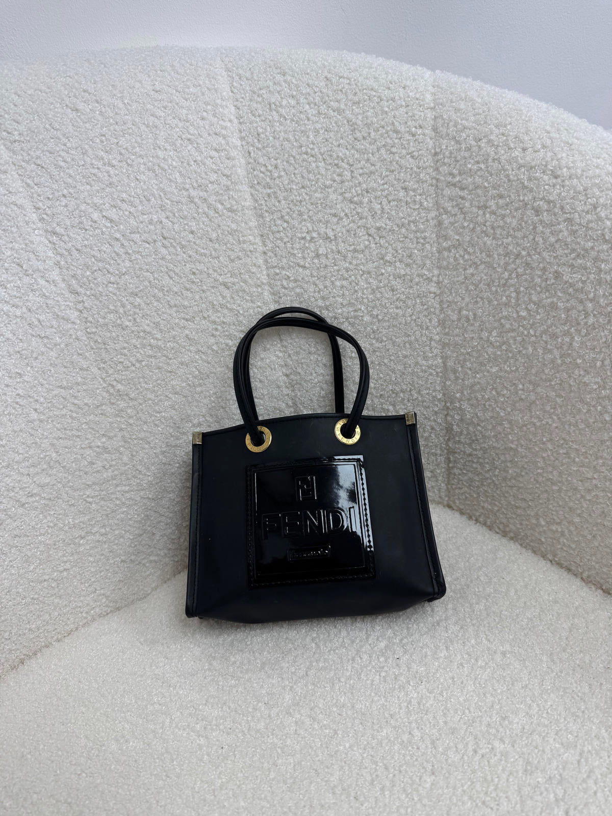 Fendi Mini Rubber Tote Bag