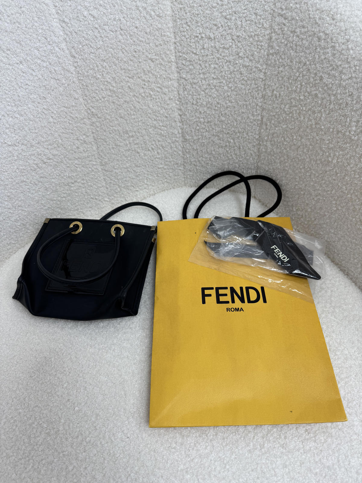 Fendi Mini Rubber Tote Bag